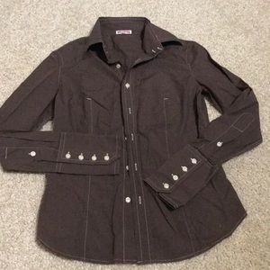 True Religion women’s M brown western shirt